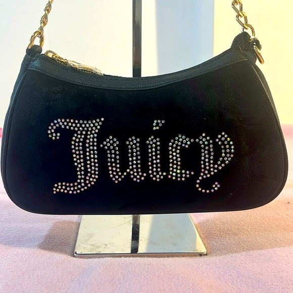 Juicy Couture Handbags - Juicy Couture Black "Liquorice" Shoulder Bag with Gold Accents